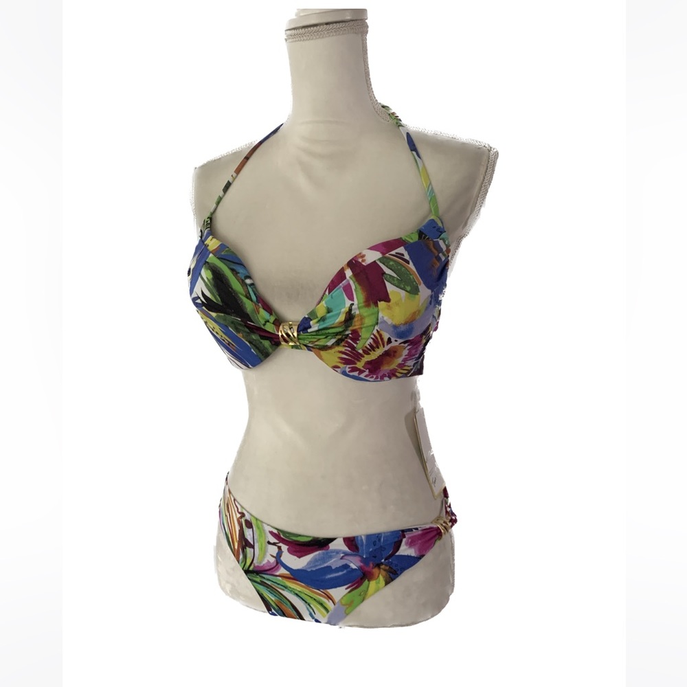 a.Che 2 pieces tropical bikini swimsuit